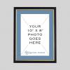 10in x 8in Classic Black & Gold photo frame with Pompadour Blue mount