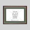 10in x 8in Traditional Teak & Gold photo frame with Green mount