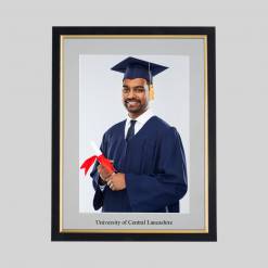 University of Central Lancashire Graduation 10 x 8 Photo Frame - Black & Gold