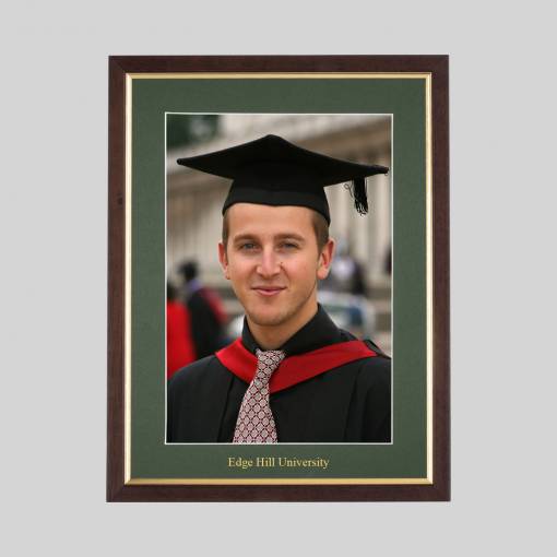 Edgehill University Graduation 10 x 8 Photo Frame - Teak Gold