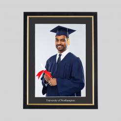 University of Northampton Graduation 10 x 8 Photo Frame - Black & Gold