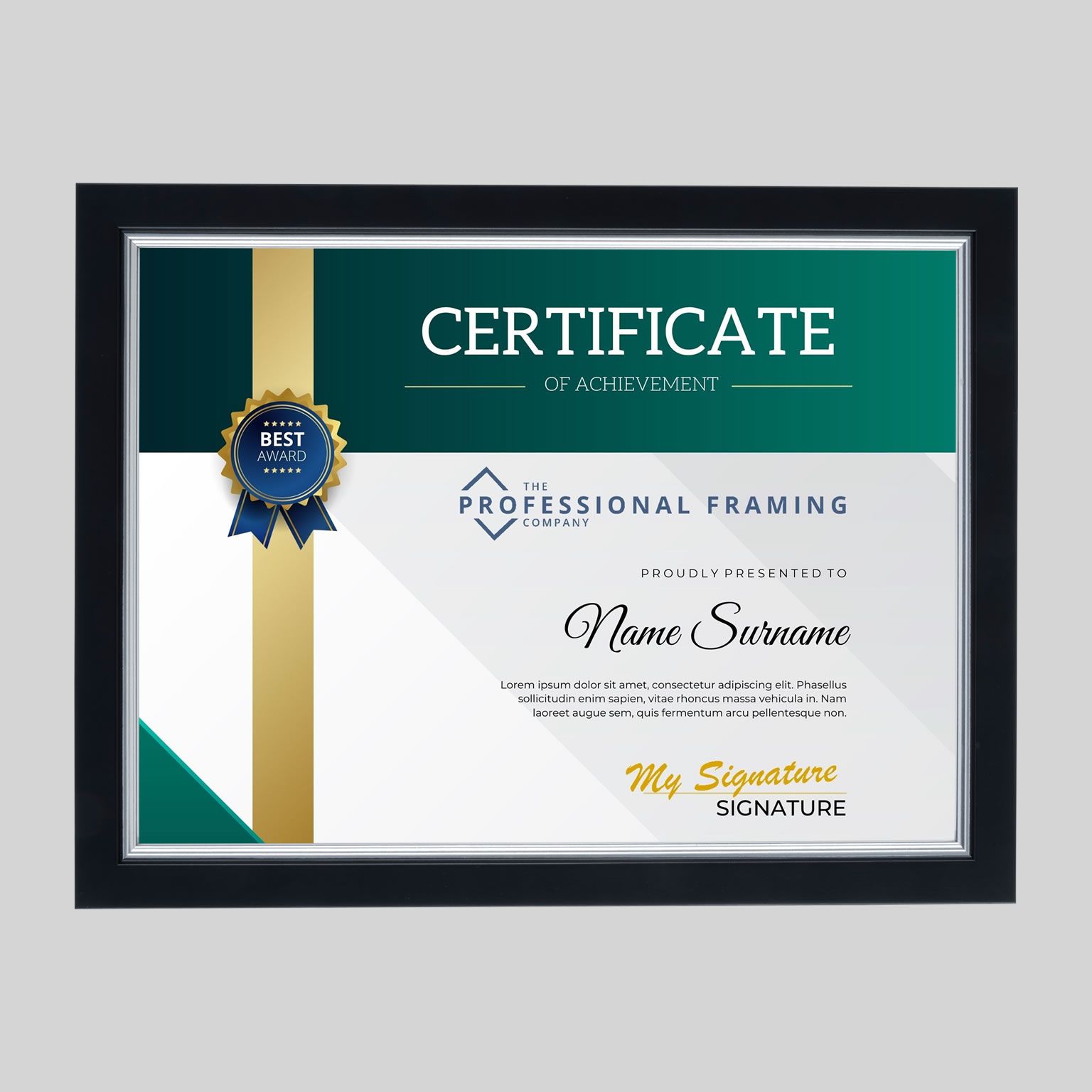 Profession Frame A4 certificate or diploma Frame | Professional Framing Company