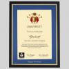 Bangor University A4 graduation certificate Frame in Black and Gold