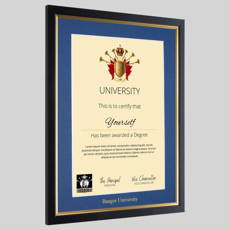 Bangor University graduation certificate Frame Professional Framing Company