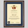 Birmingham City University A4 graduation certificate Frame in Teak and Gold