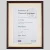 Institution of Chemical Engineers certificate frame - Traditional Teak and Gold