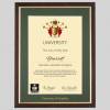 University of Cumbria A4 graduation certificate Frame in Teak and Gold