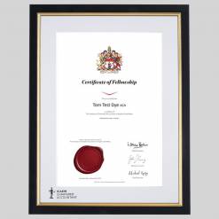 ICAEW certificate frame - Classic Black and Gold