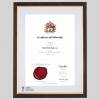 ICAEW certificate frame - Traditional Teak and Gold