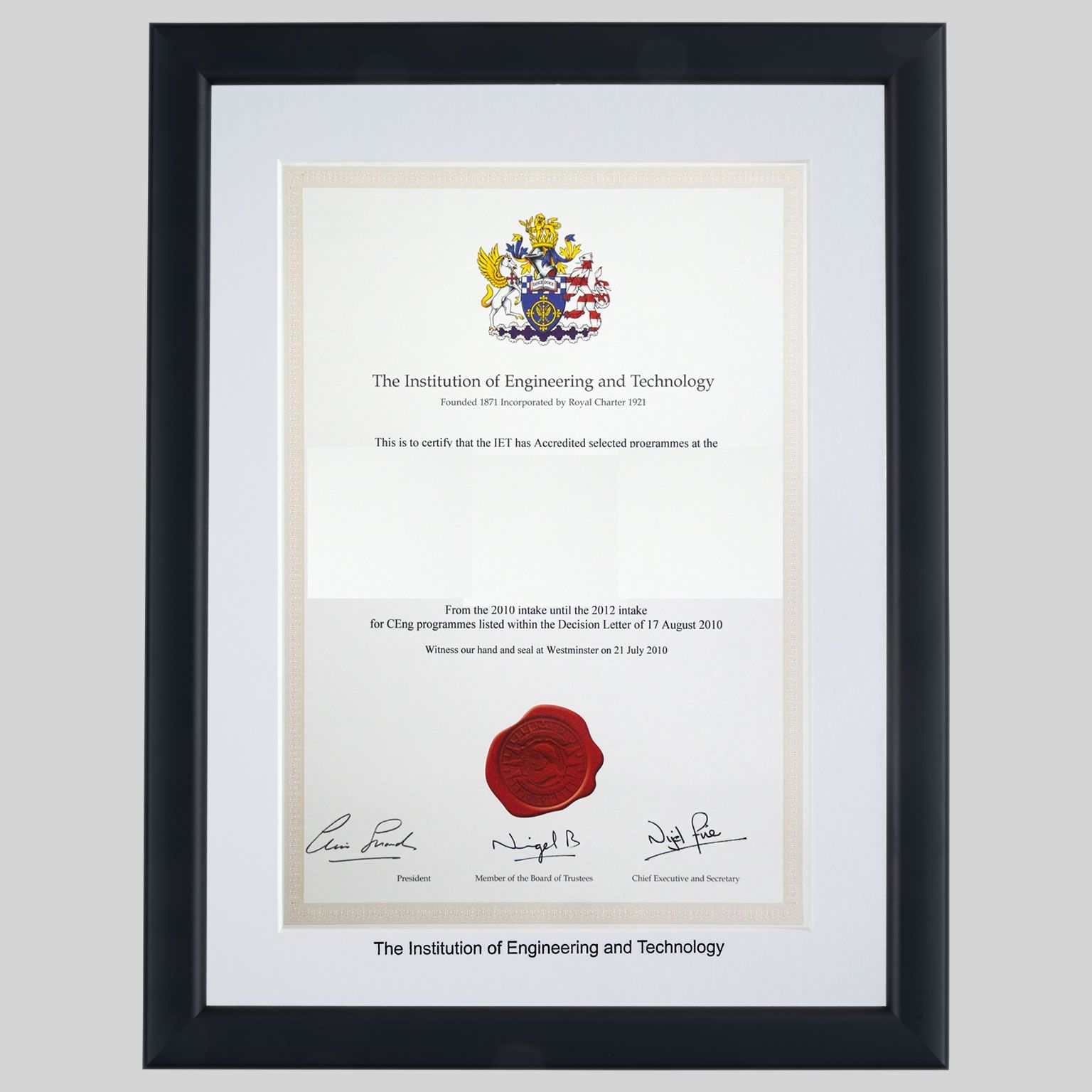 iet-con-1536x1536 Institution of Engineering & Technology certificate frame - Contemporary Matt Black