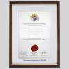 Institution of Engineering & Technology certificate frame - Traditional Teak and Gold