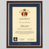 University of Nottingham A4 graduation certificate Frame in Teak and Gold