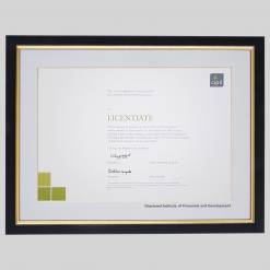 Chartered Institute of Personnel and Development certificate frame - Classic Black and Gold