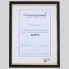 Personal Finance Society certificate frame - Classic Black and Gold