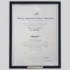 Royal Aeronautical Society - Fellow certificate frame - Stylish Black and Silver