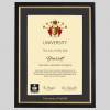 University of Suffolk A4 graduation certificate Frame in Black and Gold