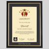 York St John University A4 graduation certificate Frame in Black and Gold