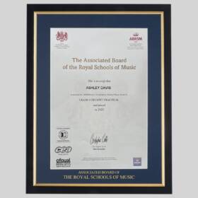 Associated Board of The Royal Schools of Music Certificate Frame