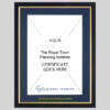 Royal Town Planning Institute certificate frame
