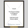 Royal College of Surgeons in Ireland certificate frame